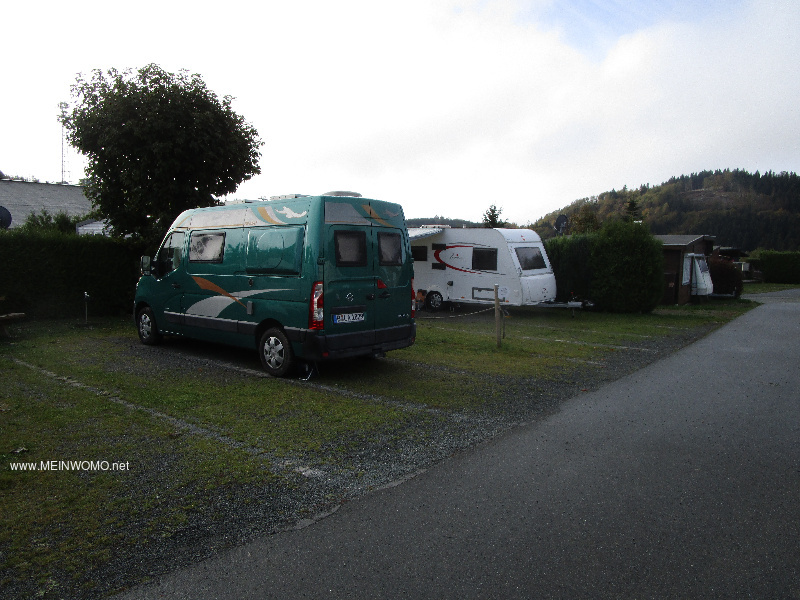One of the large places, actually for caravans with an awning 