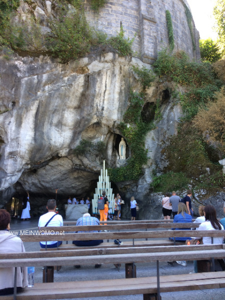  At the grotto