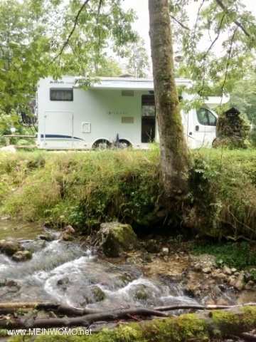 Parking space at the stream