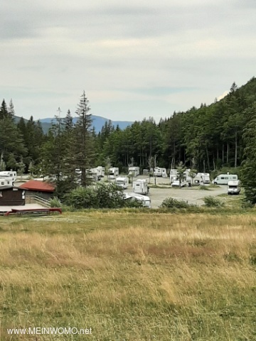 View of the parking space from the mountain