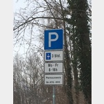 Eine nderung der Parkordnung. Das Schild "Wohnmobile Frei" ist nicht mehr vorhanden.