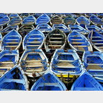 Essaouira Blaue Boote im Hafen