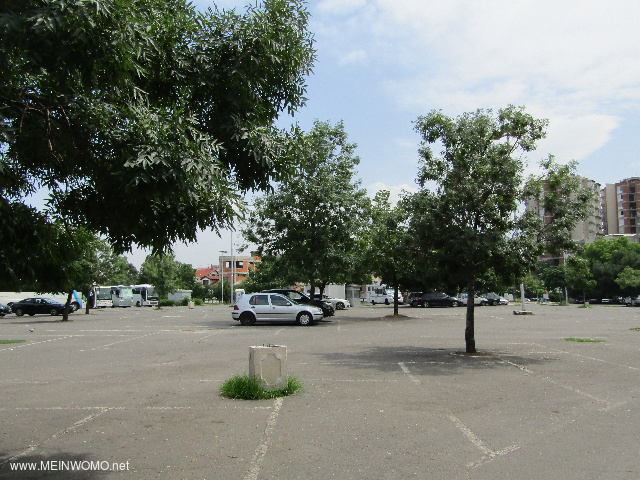  general view of the parking lot