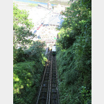 Lynton Cliff Railway hinunter nach Lynmouth