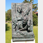 Skulptur von Josef Mohr und Franz Gruber, den Schpfern des Liedes "Stille Nacht"