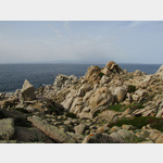 Tolle Felsformationen, Blick auf die Sdspitze Korsikas, die weien Kalkfelsen von Bonifacio