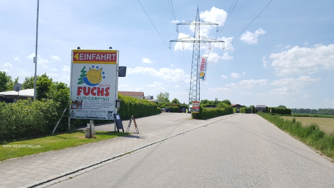 Entrance to Kurcamping Fuchs