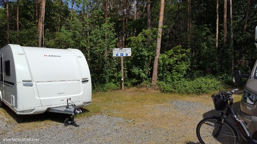 Parking spaces for 2 mobile homes.  