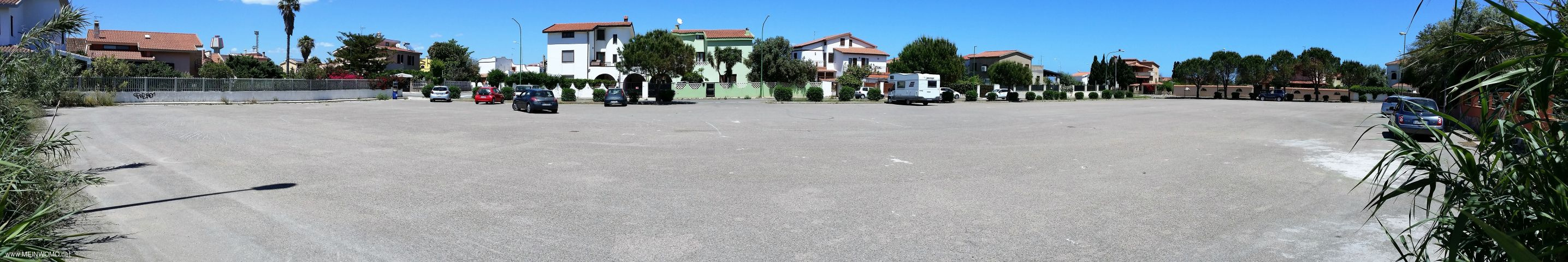  Large parking near the beach.