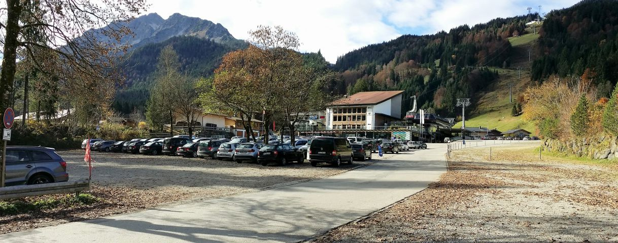 Parking of the Fellhornbahn.