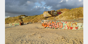 Bunker am Strand von Berck.