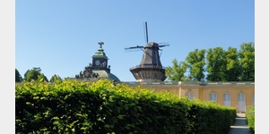 Historische Windmhle Schloss beim Schloss Sanssouci in Potzdam.
