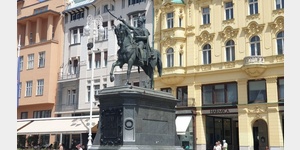 Reiterstatue des Grafen und Oberbefehlshaber der kroatischen Truppen Josip Jelacic.