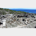 Die Ruinen der antiken Stadt Tharros auf der Sinis Halbinsel.