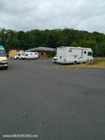 Parking space in front of the campsite
