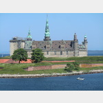 Blick auf Schloss Kronborg von der Fhre aus 