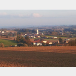 Blick bers Land bei Bad Griesbach im Rottal, mit Herbststimmung