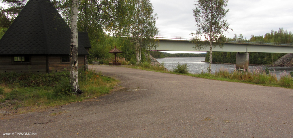  The natural resting place is on the banks of the Narken Kalixlven..  Left the barbecue hut, from w ...