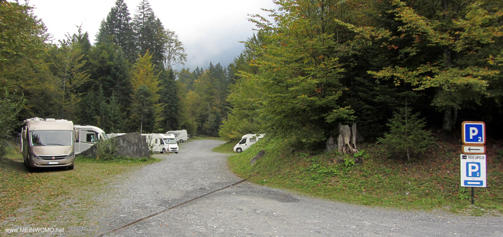  The proposed RV parking area at the Cirque du Fer a Cheval at the end of the navigable part of the  ...