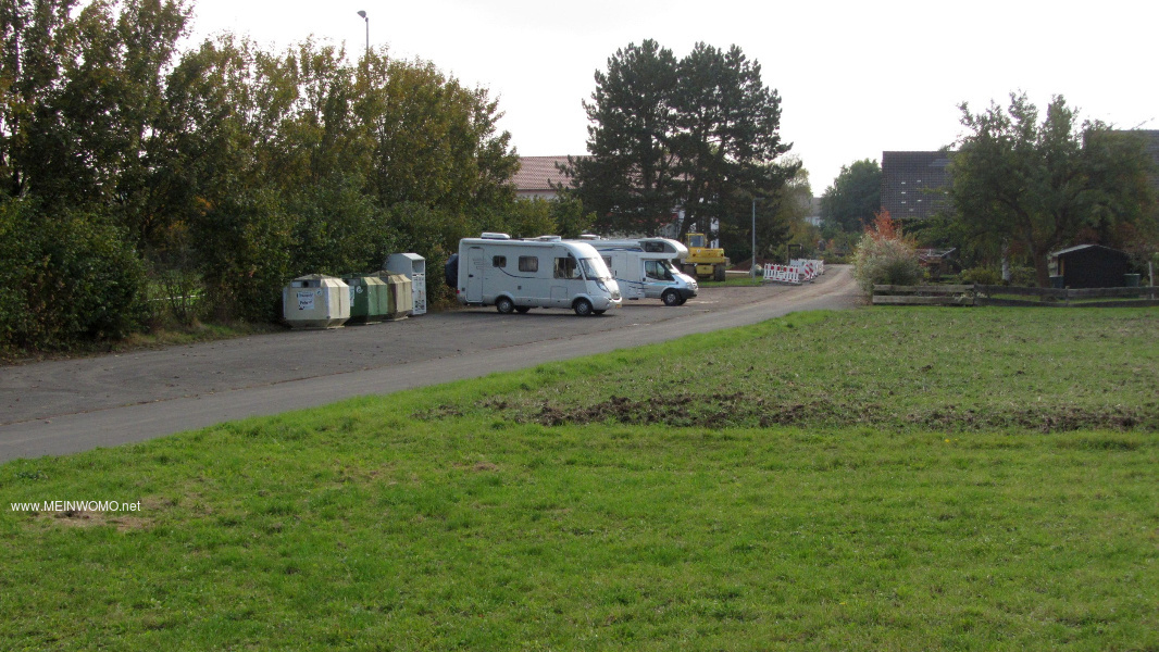  Parking lot for campers in Frankershausen, near the nature reserve Hielcher.