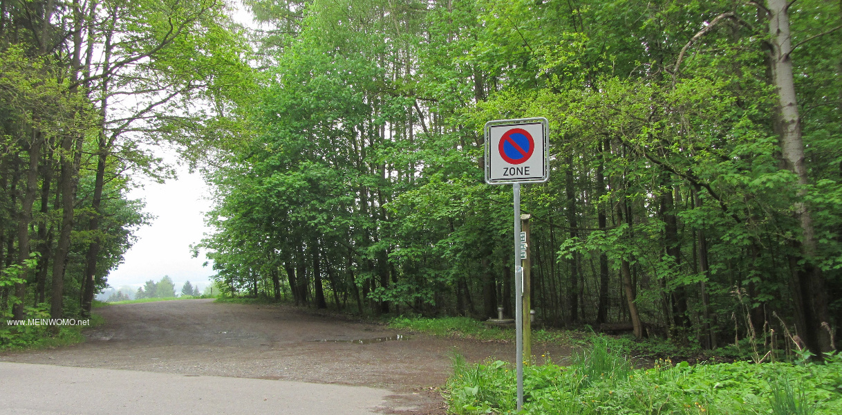 Ehemaliger Wanderparkplatz am Gohrisch: jetzt Zone Parkverbot