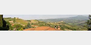 Castelnuovo dell Abate - Blick ber die Toskana zum Monte Amiata, Costa della Scuola, 1-21, 53024 Montalcino Sienna, Italien