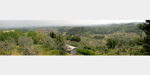 Blick von Montaio nach Cavriglia, Via Repubblica, 52022 Cavriglia Arezzo, Italien