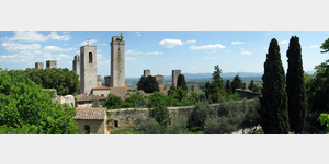 San Gimignano - Blick von der Burgruine auf die Stadt, Via Nicola Cannicci, 7-21, 53037 San Gimignano Sienna, Italien