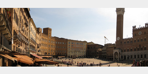 Siena - Campo mit Rathaus, Piazza Il Campo, 30-41, 53100 Siena Sienna, Italien