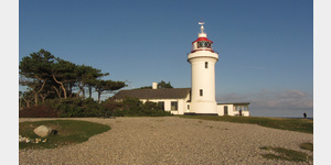 Der Leuchtturm Sletterhage Fyr auf der Halbinsel Hegenaes wurde 1894 in Betrieb genommen.
