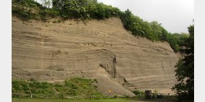 Die Wingertsbergwand bei Mendig ist Zeugnis eines der letzten groen Vulkanausbrche in Deutschland und entstand vor nur ca. 13.000 Jahren. 