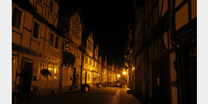 Abendstimmung in den Fachwerkstraen der Altstadt von Bad Sooden.