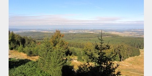 Blick von der Aussichtsplattform des Erbeskopfturms nach Norden