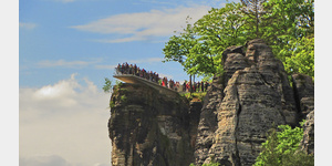 Die Aussichtsplattform auf dem Basteifelsen