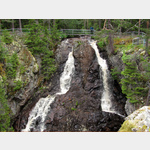 Der Styggforsen bei Boda - ein 36 Meter hoher Wasserfall im gleichnamigen Naturreservat, der von einem Wanderparkplatz aus in wenigen hundert Metern auf gut ausgebauten Wegen und ber Treppen entlang des Falles erreichbar ist.