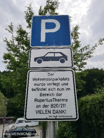  Som redan rapporterats flera gnger har WoMo-parkeringsplatsen flyttat sig bakom Rupertus Therme. ...