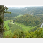 Der Blick von Burg Wildenstein ins Tal