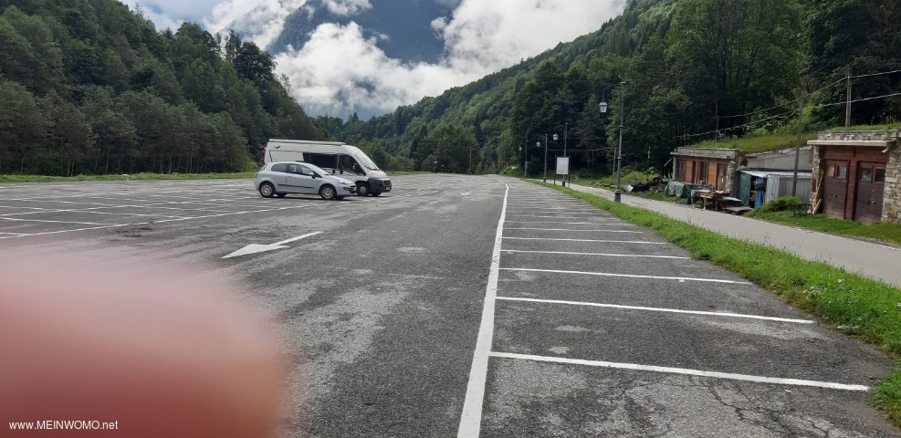 Parkplatz oberhalb von Alagna Valsesia