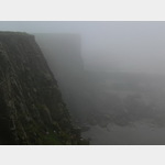 Pltzlicher Nebel ist keine Seltenheit an der Kste, Bude, Cornwall EX23 8, Vereinigtes Knigreich