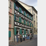 Der historische Brauereiausschank Schlenkerla, die Quelle Bambergs Spezialitt, das Rauchbier