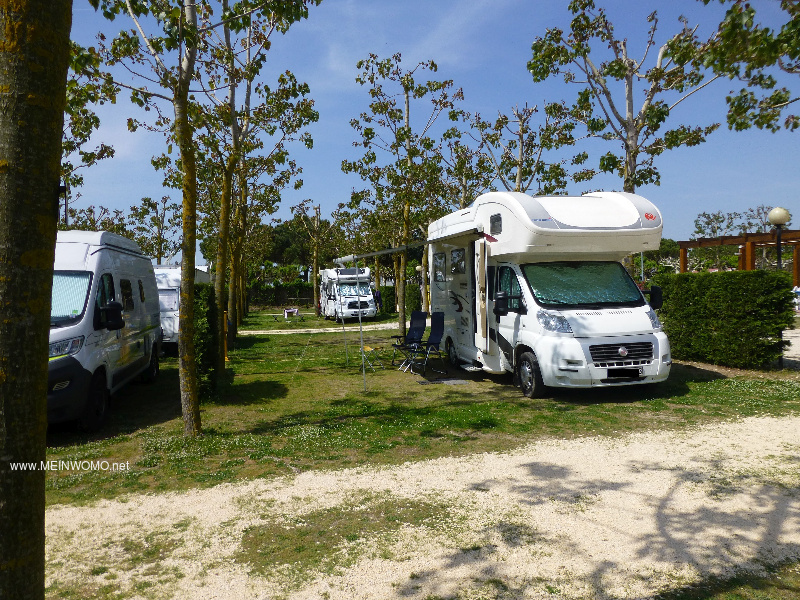  Camping Miramare, Punta Sabbioni..  The places are nice and big.