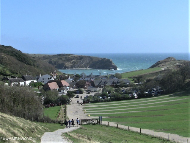  View from the SW Coast Path to the lot, Lulworth and Lulworth Cove