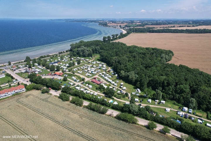 ostseequelle.camp Luftbild von Westen, Richtung Poel/Wismar