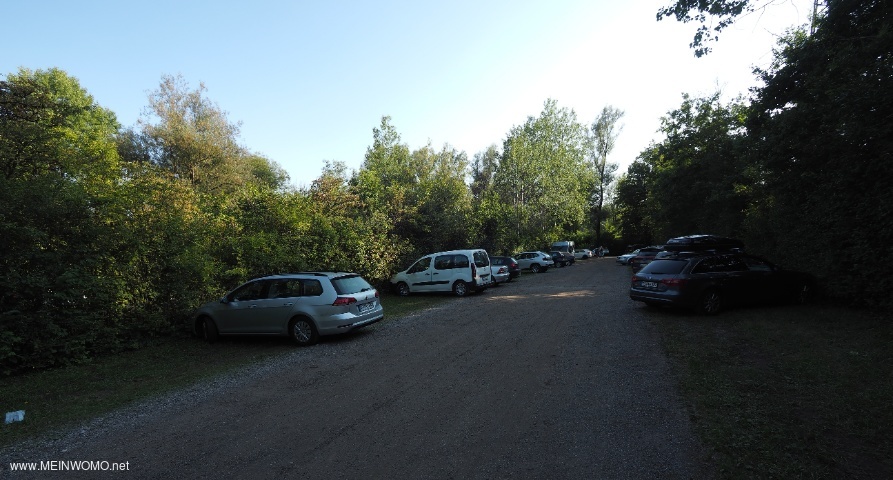 Parking lot during the bathing season
