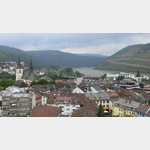Blick auf Bingen und den Rhein von der Burg