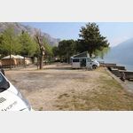 Limone: Camping Garda - Seeufer nach Norden