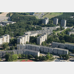 Blick vom Fernsehturm auf den Stadtteil Lazdynai