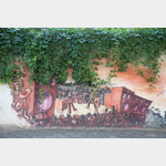 Wandmalerei am Zappa-Denkmal