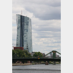 Blick auf die Europische Zentralbank von Eisernen Steg aus