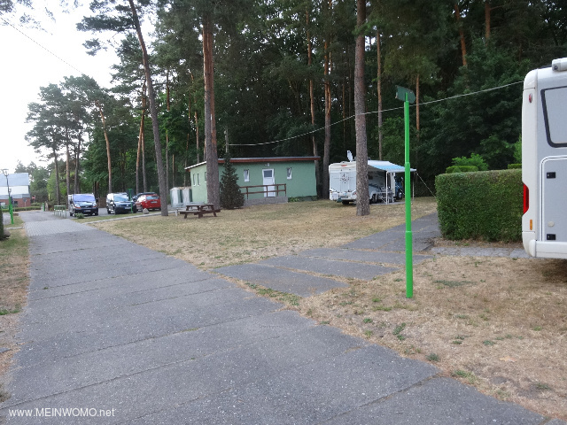  Pitches with a small sanitary building